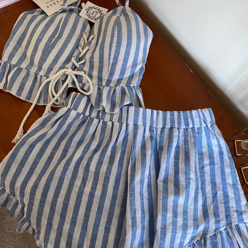 Searsucker Two Piece Set